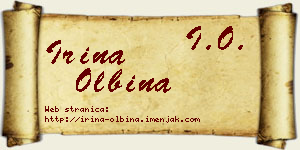 Irina Olbina vizit kartica